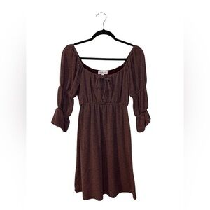 Gilli purple long sleeve mini dress